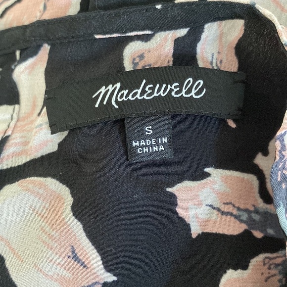 MADEWELL Silk Button-Back Tie Tee in Winter Orchid - Picture 6 of 11
